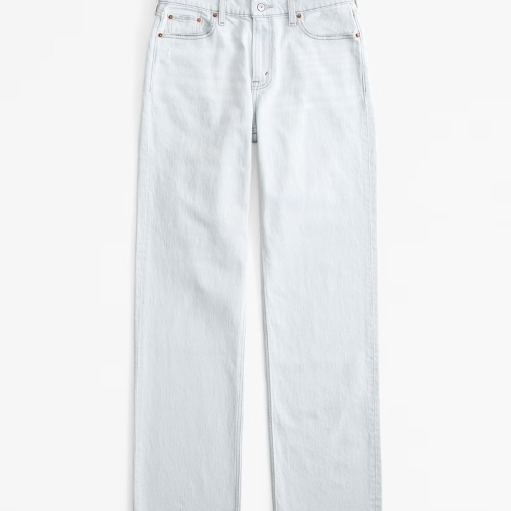 🤍🩵Abercrombie & Fitch Low Rise Baggy Jean🩵🤍 - Picture 7 of 11
